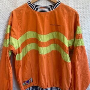 Puma Orange/Yellow Pullover Windbreaker. Vintage/Retro/80s. Medium.